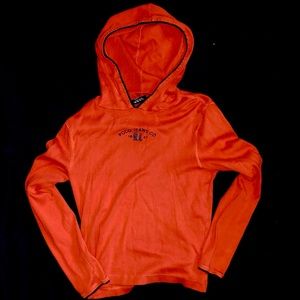 POLO RALPH LAUREN CROPPED HOODIE/ORANGE
